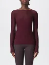 Patrizia Pepe Ribbed Boat Neck Knitwear In Red