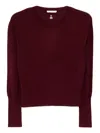 Patrizia Pepe Wool Sweater In Burgundy
