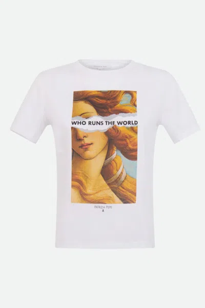 Patrizia Pepe T-shirt Bianca In Bianco
