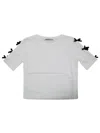 Patrizia Pepe T Shirt Con Fiocchi Sulle Maniche In White