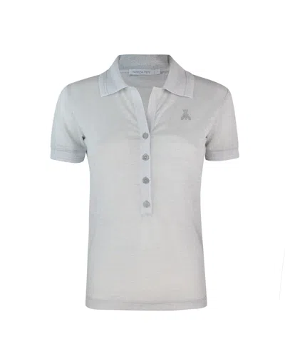 Patrizia Pepe T-shirt In Maglia Essential Bianca In W180