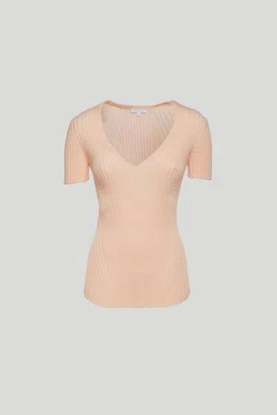 Patrizia Pepe T-shirt In Maglia Rosa