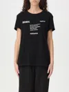 Patrizia Pepe Raised-text T-shirt In Black