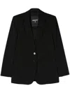 Patrizia Pepe Tailored Black Blazer With Notched Lapelsfinish In Black