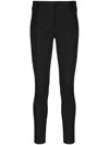 Patrizia Pepe Black Cropped Trousers With Pockets In Black