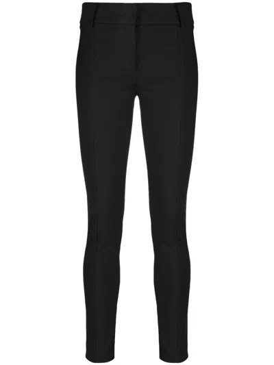 Patrizia Pepe Black Cropped Trousers With Pockets