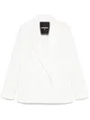 Patrizia Pepe Double-breasted Tailored Blazer In White