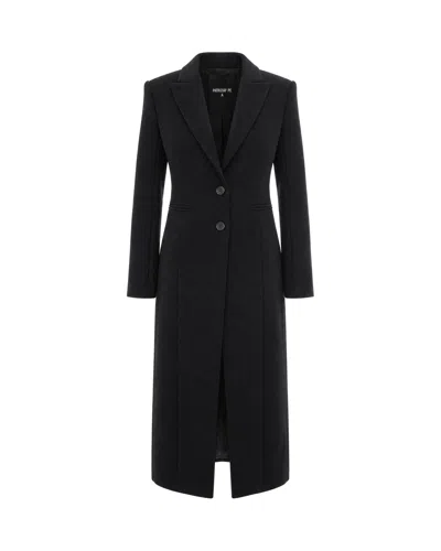 Patrizia Pepe Tailored Long Coat In Black