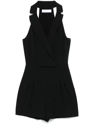 Patrizia Pepe Tailored Playsuit In Black