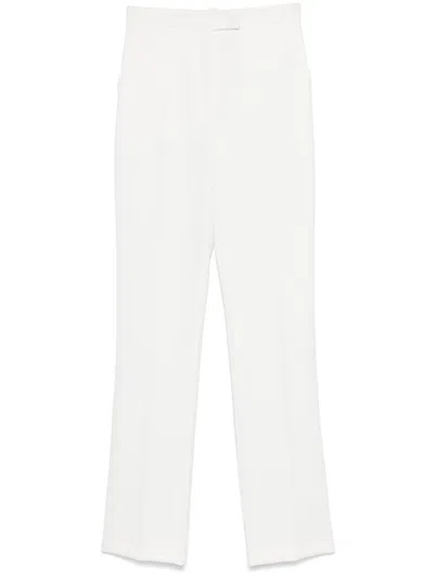 Patrizia Pepe Tailored Tapered Trousers In White