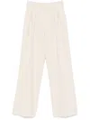 Patrizia Pepe Light Beige Tailored Pants In White