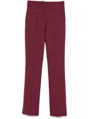 Patrizia Pepe Essential Straight-leg Trousers In Red
