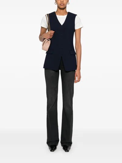 Patrizia Pepe Tailored Vest In Blue