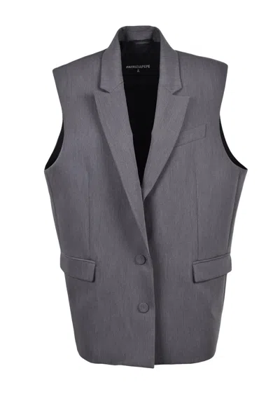 Patrizia Pepe Tailored Vest - Grey In Gray