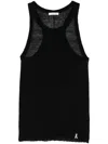 Patrizia Pepe Fine-knit Wool Knitted Top In Black  