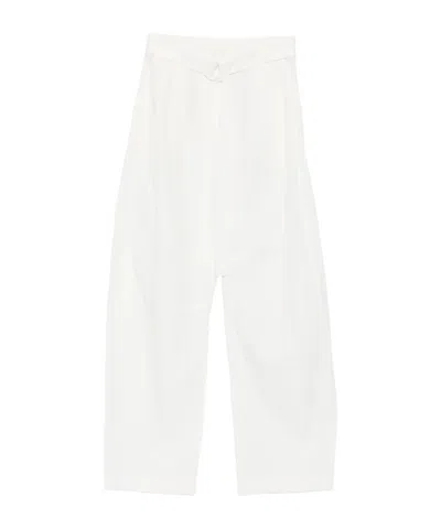 Patrizia Pepe Tapered Leg Pants In White