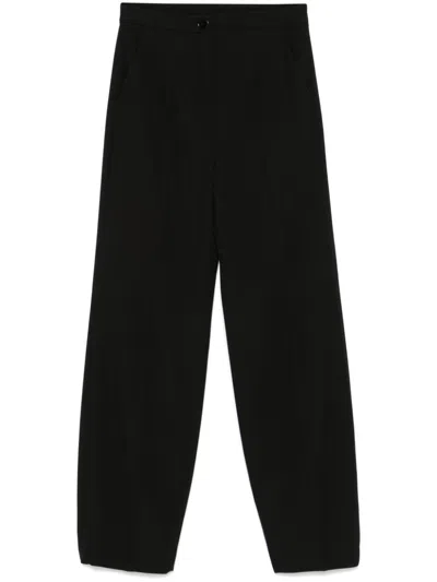 Patrizia Pepe Tapered-leg Trousers In Black