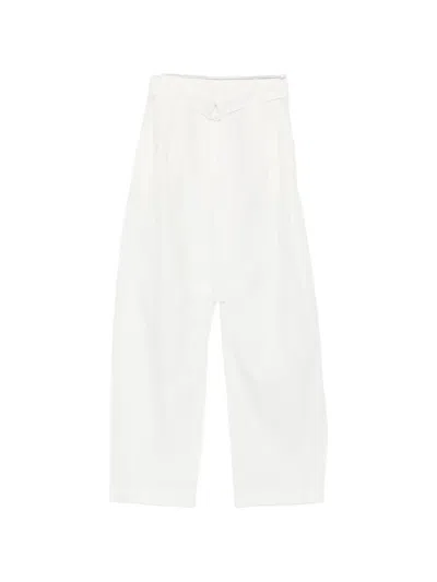 Patrizia Pepe Tapered Trousers In White