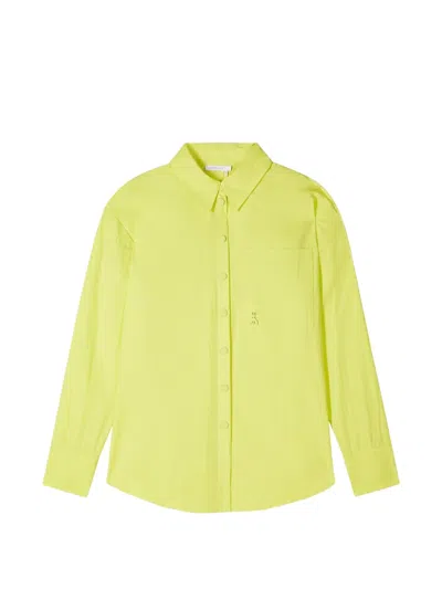 Patrizia Pepe Technical Chest-pocket Shirt In Green