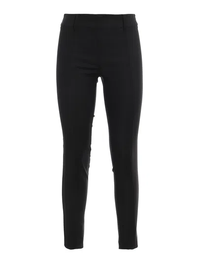 Patrizia Pepe Technical Fabric Trousers In Negro