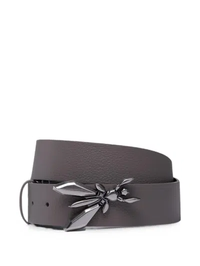 Patrizia Pepe Textured Fly Belt In Brown