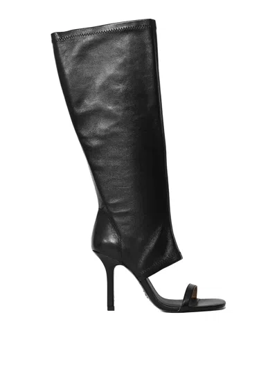 Patrizia Pepe The Skin Sandal Boot In Black