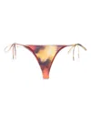 Patrizia Pepe Tie-dye Bikini Bottoms In Red