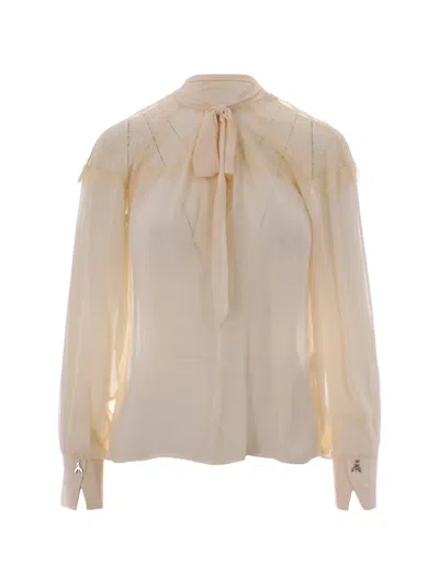 Patrizia Pepe Elegant Mini Shirt For Women In Neutral