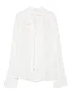 Patrizia Pepe Tie-neck Blouse In White