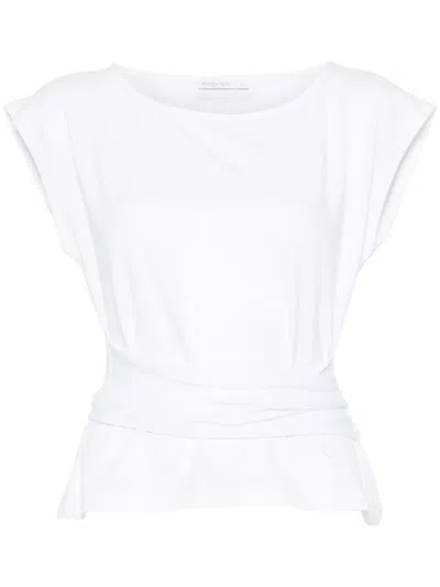 Patrizia Pepe Tied T-shirt In White