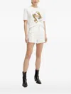 Patrizia Pepe Tiger-print Short-sleeved T-shirt In White