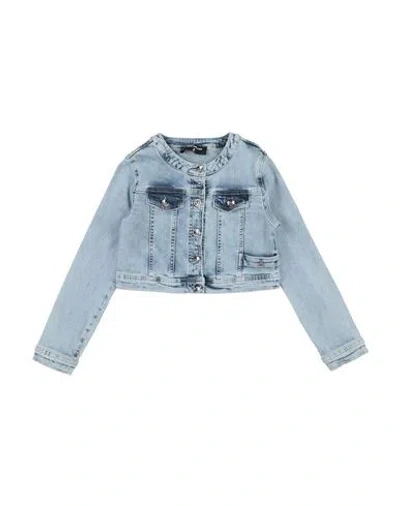 Patrizia Pepe Babies'  Toddler Girl Denim Outerwear Blue Size 6 Cotton, Elastane