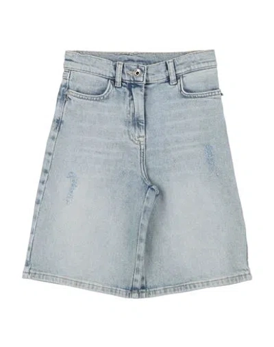 Patrizia Pepe Babies'  Toddler Girl Denim Shorts Blue Size 6 Cotton, Elastane