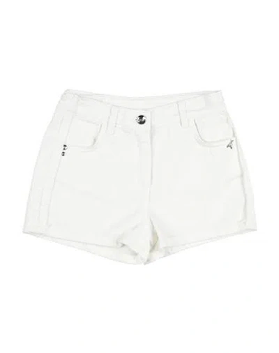 Patrizia Pepe Babies'  Toddler Girl Denim Shorts White Size 6 Cotton