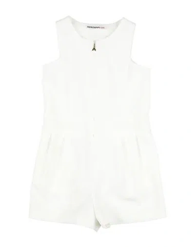 Patrizia Pepe Babies'  Toddler Girl Playsuit White Size 6 Polyester, Elastane