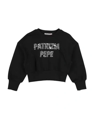Patrizia Pepe Babies'  Toddler Girl Sweatshirt Black Size 6 Cotton