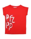 Patrizia Pepe Toddler Girl T-shirt Red Size 6 Cotton, Elastane In Red