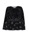 Patrizia Pepe Toddler Girl Top Black Size 6 Polyester, Elastane, Nylon In Black