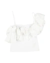 Patrizia Pepe Toddler Girl Top White Size 6 Cotton, Elastane In White