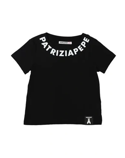 Patrizia Pepe Babies'  Toddler Girl T-shirt Black Size 6 Cotton