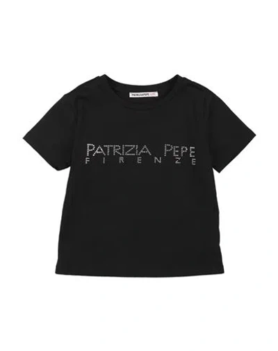 Patrizia Pepe Babies'  Toddler Girl T-shirt Black Size 6 Cotton, Elastane