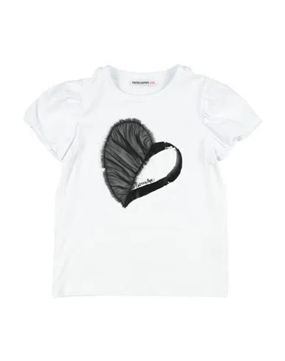 Patrizia Pepe Babies'  Toddler Girl T-shirt White Size 6 Cotton, Elastane