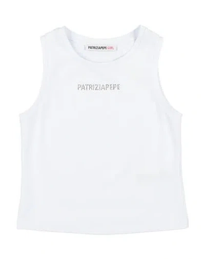 Patrizia Pepe Babies'  Toddler Girl T-shirt White Size 6 Cotton, Elastane, Glass
