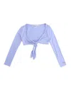 Patrizia Pepe Babies' Wrap Cardigans In Purple