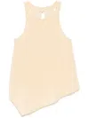 Patrizia Pepe Asymmetric Blouse In Beige