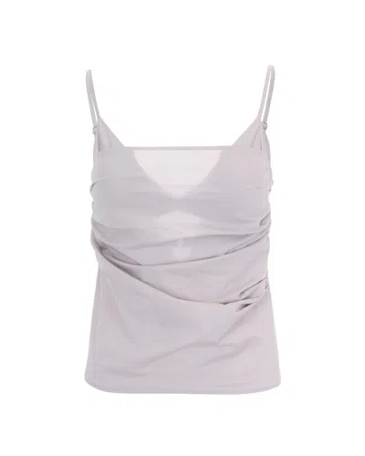 Patrizia Pepe Top Fresh Grey In Purple