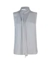 Patrizia Pepe Top Grigio Con Fusciacca In S702