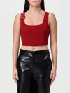 Patrizia Pepe Seamed-panel Zip-fastening Top In Red