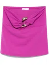 Patrizia Pepe Twisted Front Polyamide Top In Pink