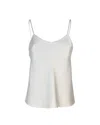 Patrizia Pepe Spaghetti Strap Tank Top In White